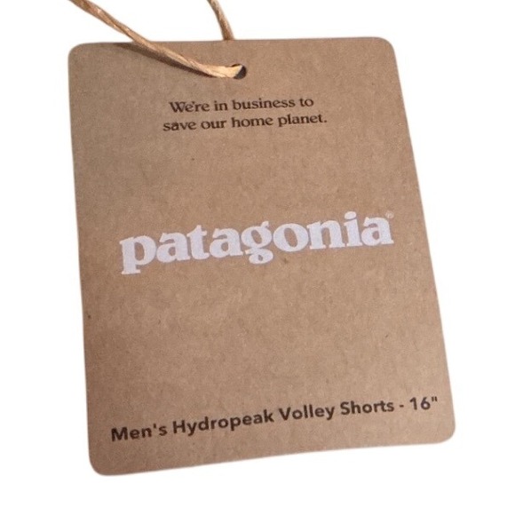 Patagonia Mens‎ Hydropeak Volley Shorts 16 in Graze Green Medium New With Tags - Picture 5 of 7